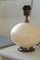 Vintage Lampenfuß aus cremefarbenem Messing & Muranoglas H: 26 cm 3