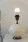 Vintage Lampenfuß aus cremefarbenem Messing & Muranoglas H: 26 cm 5