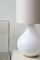Vintage Large Murano White Swirl Lamp Base 4