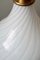 Vintage Large Murano White Swirl Lamp Base 7
