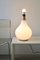 Vintage Large Murano White Swirl Lamp Base 6