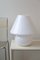 Große weiße Vintage Murano Pilz Lampe H: 40 cm 2