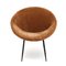 Round Velvet Armchair, 1950s, Image 2