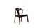 Danish Teak & Leather Cow Horn Chair by H.P. Hansen, Image 1