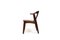 Danish Teak & Leather Cow Horn Chair by H.P. Hansen 2
