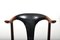 Dänischer Cow Horn Stuhl aus Teak & Leder von HP Hansen 7