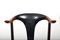 Danish Teak & Leather Cow Horn Chair by H.P. Hansen, Image 7