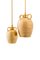 Lámparas colgantes grandes doradas de Marco Rocco. Juego de 2, Imagen 2