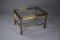 Hollywood Regency Brass and Glass Coffee Side Table from Maison Jansen, Image 1