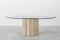 Brass and Travertine Marmol Foot Dining Table, 1960s, Image 2