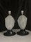 Black Murano Lamps in Bulled Transparent Glass, Set of 2 11