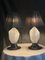 Black Murano Lamps in Bulled Transparent Glass, Set of 2 3