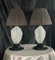 Black Murano Lamps in Bulled Transparent Glass, Set of 2 13