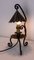 Vintage French Wrought Iron and Copper Table Lamp, 1960s 5