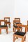 Vintage Stühle aus Holz & Leder von BBPR, 6er Set 6