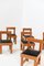 Vintage Wood and Leather Chairs by BBPR, Set of 6, Image 6