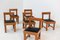 Vintage Stühle aus Holz & Leder von BBPR, 6er Set 5