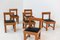 Vintage Wood and Leather Chairs by BBPR, Set of 6, Image 5