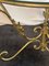 20th Century Gold Forged Iron Round Coffee Table and Eglomized Glass Tray 18