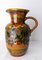 German Ceramic Pitcher with Decoration of Relief Leaves, 1960s 1