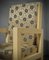 Art Deco Goatskin and Silk Chair, 1940s 4