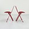 Red Dafne Folding Chairs by Gastone Rinaldi for Thema, 1970s, Set of 2 2