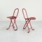 Red Dafne Folding Chairs by Gastone Rinaldi for Thema, 1970s, Set of 2 3
