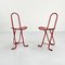 Red Dafne Folding Chairs by Gastone Rinaldi for Thema, 1970s, Set of 2 1
