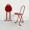 Red Dafne Folding Chairs by Gastone Rinaldi for Thema, 1970s, Set of 2 4