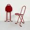 Red Dafne Folding Chairs by Gastone Rinaldi for Thema, 1970s, Set of 2, Image 4