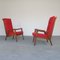 Mahogany & Fabric Armchairs, 1960s, Set of 2 1