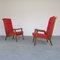 Mahogany & Fabric Armchairs, 1960s, Set of 2, Image 1