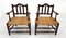 Rattan and Wood Armchairs, 1980s, Set of 2 6