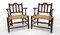 Fauteuils en Rotin et Bois, 1980s, Set de 2 1