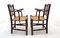 Rattan and Wood Armchairs, 1980s, Set of 2, Image 4