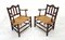 Rattan and Wood Armchairs, 1980s, Set of 2 5