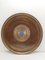 Mid-Century Artisan Hand Made Copper Plate with Blue Enamel Fitting, 1970s 1