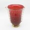 Vase Vintage en Verre Rouge 12