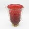 Vintage Red Glass Vase 12