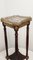 Wood, Brass and Marble Side Table, France, 1940s 4