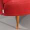 Canapé Arrondi Mid-Century Scandinave Rouge 4