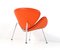 Orange Leather Slice Lounge Chair by Pierre Paulin for Artifort, 1990s 7