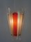 Lampe à Suspension Mid-Century Moderne Multicolore en Verre Acrylique, Allemagne, 1960s 13