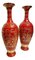 Red Ceramic Vases, 1960s, Set of 2, Image 1