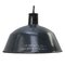 Vintage Industrial Blue Enamel Factory Pendant Light, Image 4