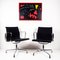 Schwarze Modell EA108 Esszimmerstühle von Charles & Ray Eames für Vitra, 2er Set 1