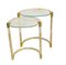 Brass and Glass Nesting Tables by Archimede Seguso, Italy, 1950s, Set of 2 4