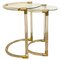 Brass and Glass Nesting Tables by Archimede Seguso, Italy, 1950s, Set of 2 1