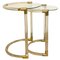 Brass and Glass Nesting Tables by Archimede Seguso, Italy, 1950s, Set of 2, Image 1