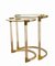 Brass and Glass Nesting Tables by Archimede Seguso, Italy, 1950s, Set of 2 3
